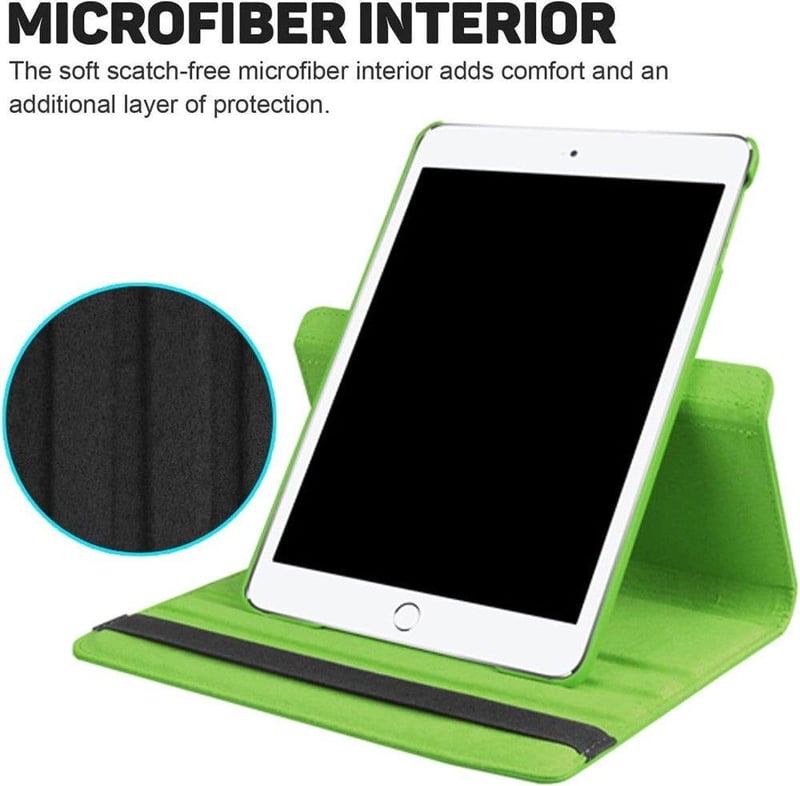 iPad Mini 4/5 360°-os forgatható bőrtok kitámasztóval, világoszöld