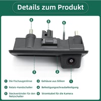 Audi, VW, Skoda HD 720P tolatókamera kofferraumgriff-nyitóval 8