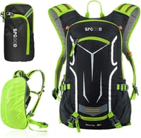 SPGOOD Kerékpáros Hátizsák 20L/25L/30L - Vízálló, Ultrakönnyű, Unisex Túrazsák Esővédővel és Sisakrögzítővel - MTB Hegyi Biciklis Táska 1