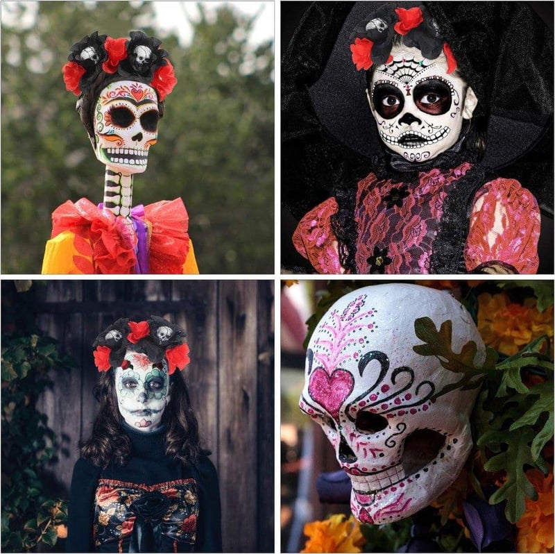 Halloween Szett: Fejpánt és Arc Tetoválás Strasszokkal - Unisex