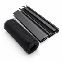 Windhager Flexi Fit sieťka proti hmyzu na okno 130x150 cm antracitová s teleskopickým rámom bez vŕtania — malá trhlina na sieťke (Outlet) 1