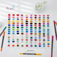 Ohuhu 160 darabos kétoldalú filctoll készlet - Brush pen és vékony hegyű, vízalapú, kalligráfiához, rajzoláshoz 2