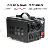 Yinleader 1000W Feszültségátalakító Transzformátor 230V-110V, Toroid Magos, 4kg, 2db 110V + 2db 220V EU Aljzat, CE Tanúsítvány, Fekete 2
