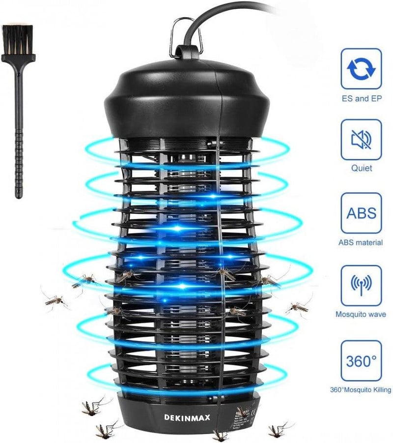 DEKINMAX 6W Fekete Elektromos Szúnyog- és Rovarirtó UV Lámpa