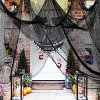 Óriás Fekete Géz Kendő Halloween Kísértetház Dekorációhoz 200x500cm 8