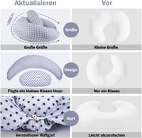 Chilling Home XXL 2 az 1-ben kék terhességi és szoptatós párna, levehető huzattal 5