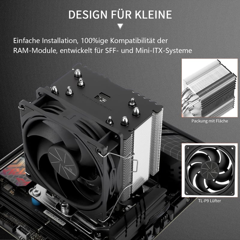 Thermalright ASSASSIN X 90 SE V2 CPU hűtő, 4 hőcső, AMD és Intel kompatibilis