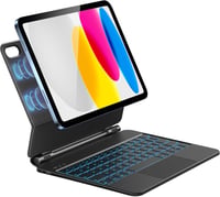 HOU Bluetooth Billentyűzet Tok iPad 11. Generáció 2025 A16/10. Generáció 2022 Készülékekhez - Mágneses Állvány, Érintőpad, QWERTZ, Fekete 1