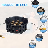Erős 16800W-os Szélálló Kemping Gázfőző Piezo Gyújtással és Adapterrel 4