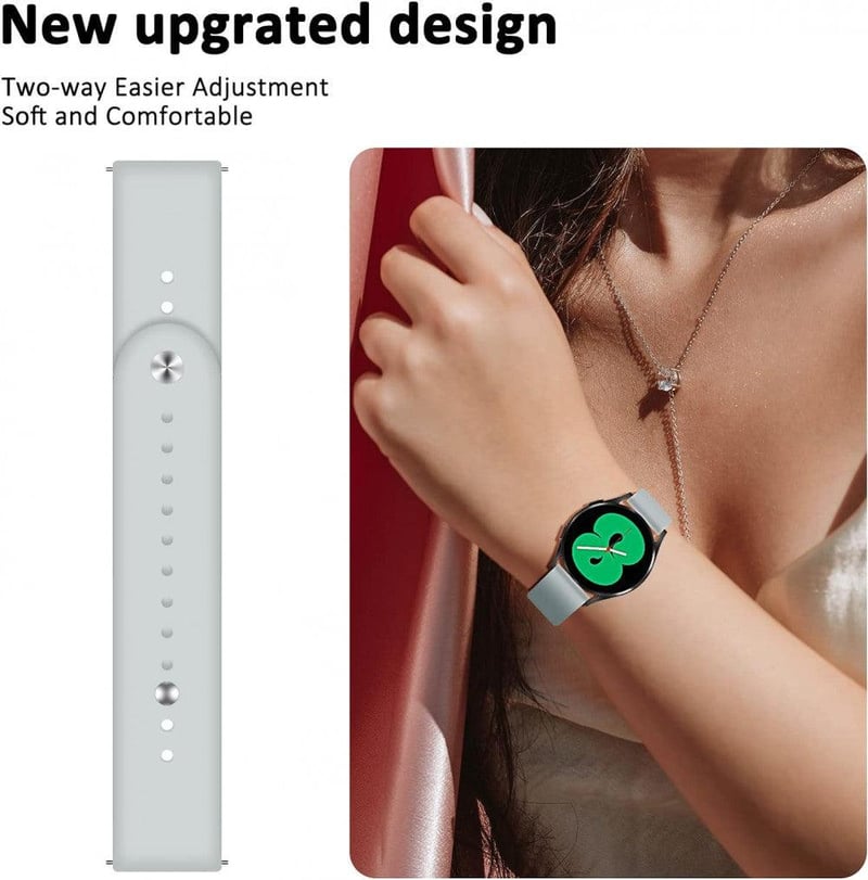 Samsung Galaxy Watch 3 Felhős Szürke Szilikon Sportszíj