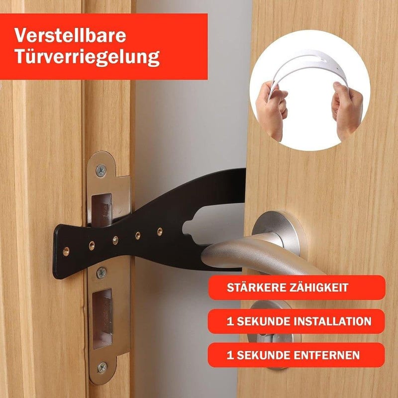 Állítható macskaajtó zár, beszerelés nélkül - Univerzális, fehér