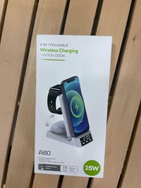Apple 4 az 1-ben vezeték nélküli töltőállomás iPhone, iWatch és AirPods készülékekhez, 18W gyorstöltővel 7