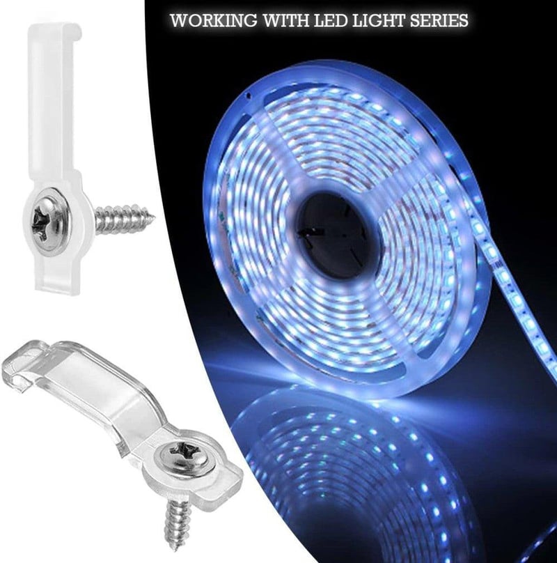 IIRC 200 darabos LED szalagrögzítő készlet 10 mm-es szalagokhoz, csavarokkal