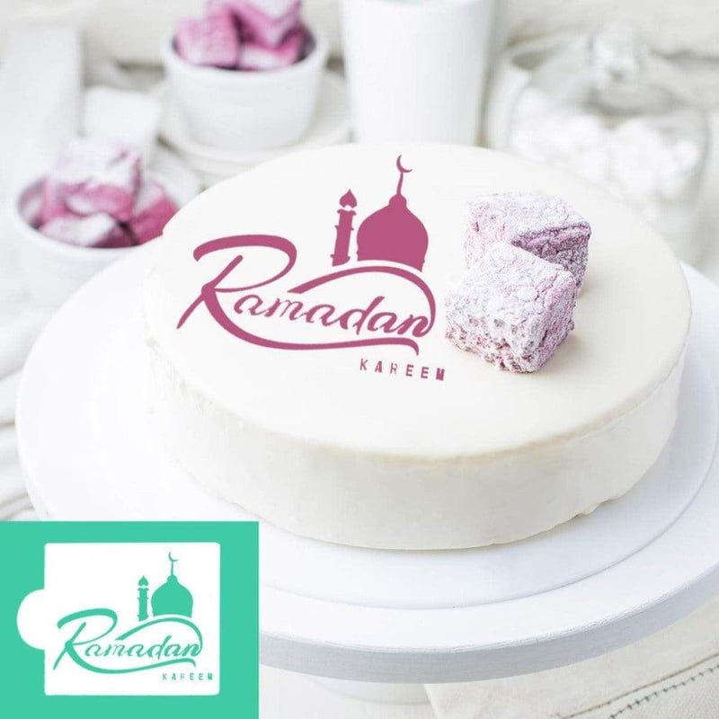 Ramadáni 6 darabos műanyag torta sablon szett muszlim mintákkal
