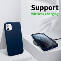 iPhone 11 Prémium Sötétkék Szilikon Tok - Ütésálló AUKASE Védőtok Kameraperemmel 7