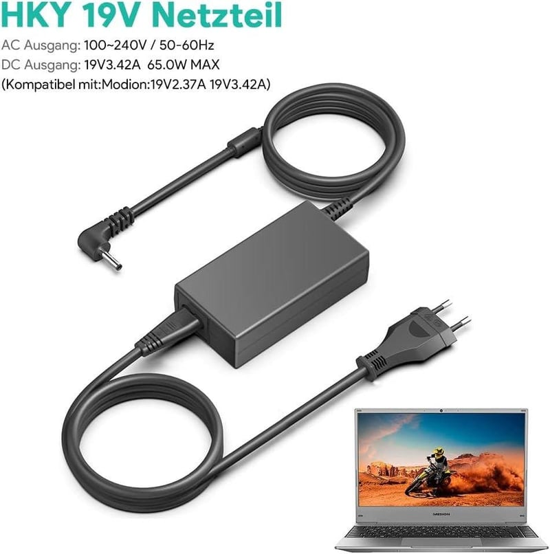 Medion Laptop 65W Univerzális Töltő - Újracsomagolt, Biztonságos