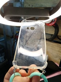 Husă transparentă HongMan pentru Samsung Galaxy A3 2017 A320 cu șnur de gât, husă cu bretea verde pentru telefon 3