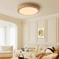 Baerolc 40 cm Fa LED Mennyezeti Lámpa Távirányítóval - Szabályozható Fényerő, 3000K-6000K Kerek Világítás Hálószobába, Irodába, Konyhába 5