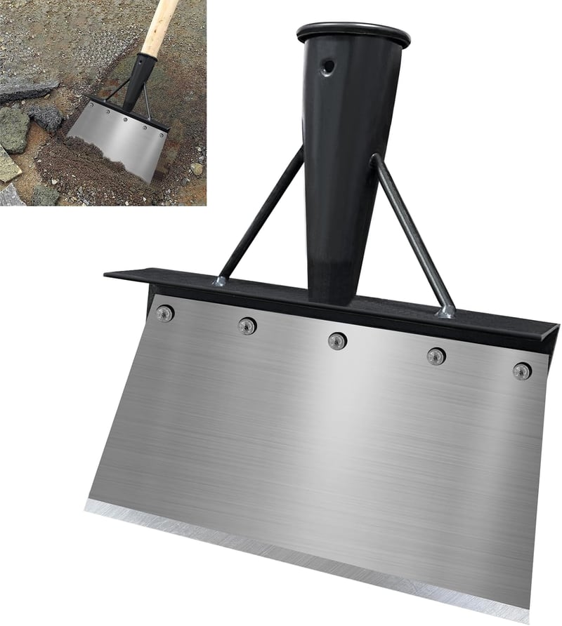 Wenosda Multifunkciós Kerti Ásó LAPSÓ 24 cm - Acél Gyomláló Lapát, Spatula és Tisztító Eszköz Kertészkedéshez