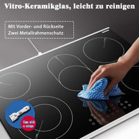 Karinear 77 cm-es Beépíthető Üvegkerámia Főzőlap 5 Zónával, 8400W, Érintőgombos, Időzítővel, Gyerekzárral, Túlmelegedés Elleni Védelemmel 3