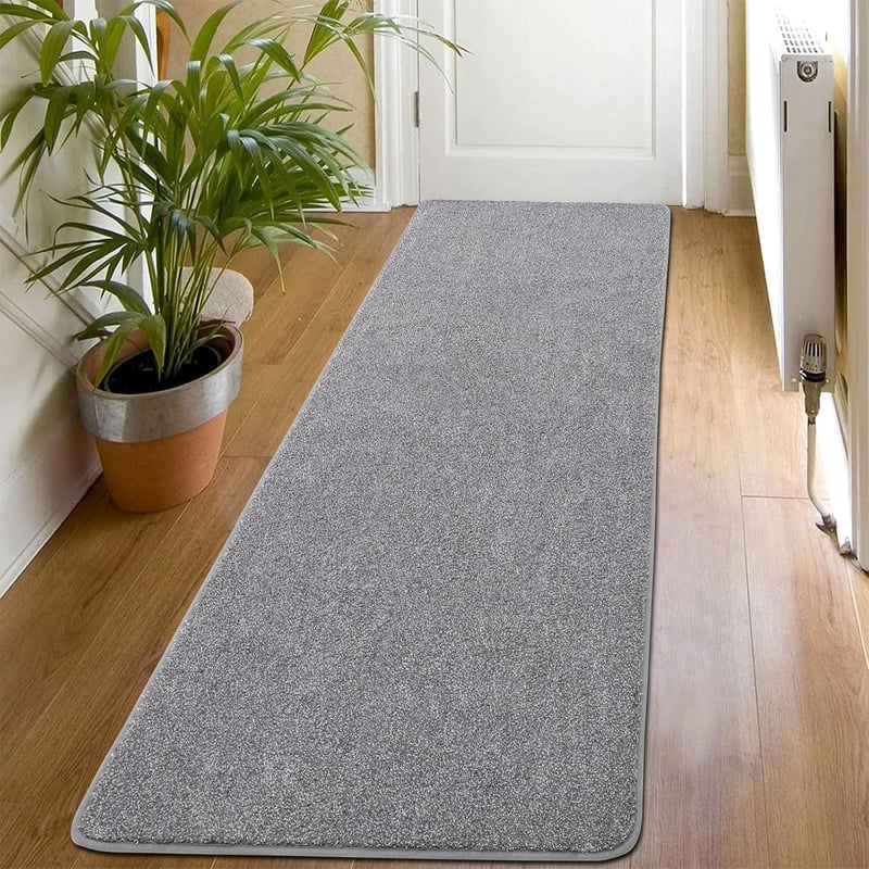 SHACOS Szürke Csúszásmentes Mosható Futószőnyeg 60x180cm - Modern Konyhai Folyosó Szőnyeg