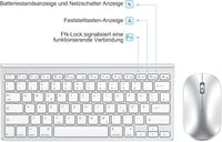 OMOTON Bluetooth Billentyűzet Mac-hez, Olasz Kiosztás, Numerikus Billentyűzet, MacBook Air/Pro/iMac Kompatibilis, Fehér 17