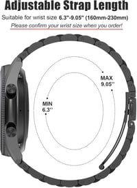  20mm Rozsdamentes Acél Fémszíj Garmin Venu2, Samsung Galaxy Watch 6/5/4, Amazfit GTS, Huawei GT3 Okosórákhoz - Elegáns Csereszíj 3