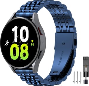 Brățară metalică elegantă din oțel inoxidabil de 20 mm pentru Garmin Venu2, Samsung Galaxy Watch 6/5/4, Amazfit GTS, Huawei GT3 - Curea de schimb
