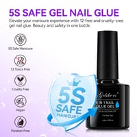 Gelike 6 az 1-ben UV-s műköröm ragasztó gél, extra erős, barackszín, 8ml 8