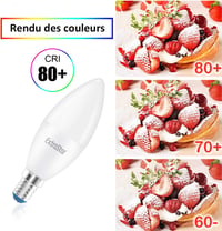 EXTRASTAR E14 LED Izzó, C37, 6W (48W), 480lm, 6500K Hideg Fehér, Nem Szabályozható, 6 Darabos Csomag, Energiatakarékos 6