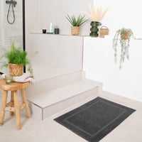 Blumtal Pamut Fürdőszobai Szőnyeg, 50x80 cm, 100% Frottír Pamut, Oeko-Tex Tanúsított, Mosógépben Mosható, 2 db-os Szett, Antracit 2