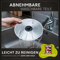 Twinzee Elektromos Szeletelőgép - Állítható Vastagságú (0-15mm) Rozsdamentes Acél Kenyér, Hús és Sajt Vágó 2 Cserélhető Pengével, 150W, Feke 6