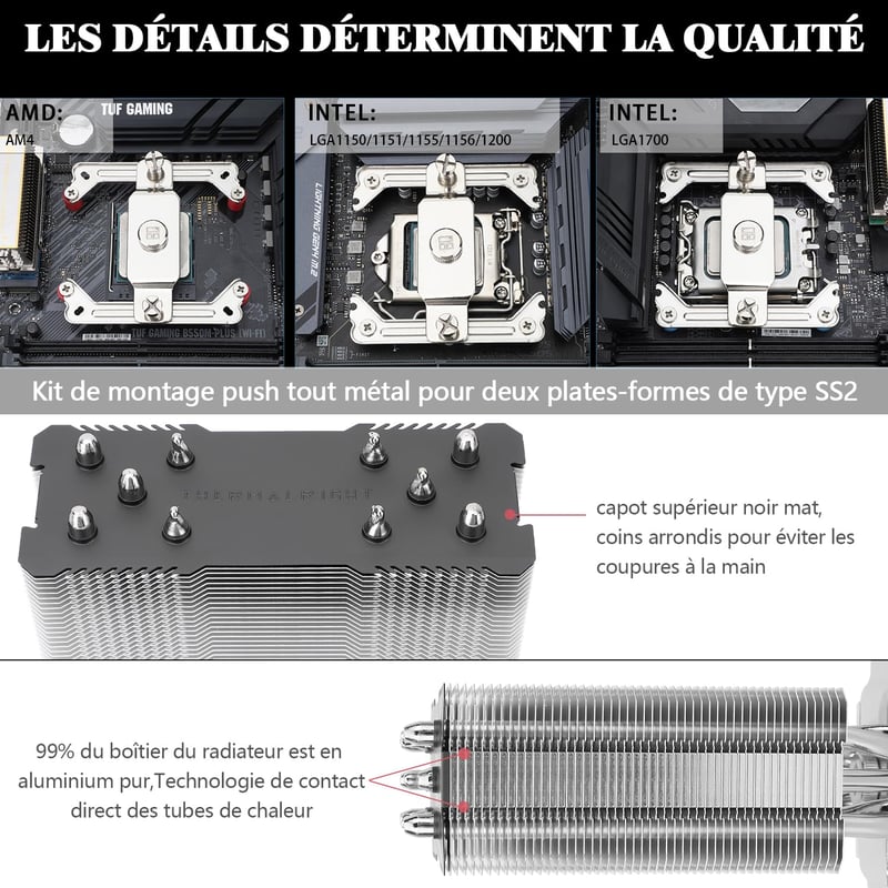 Thermalright Assassin King 120 SE CPU hűtő - 5 heatpipe, csendes ventilátor, AMD/Intel kompatibilis