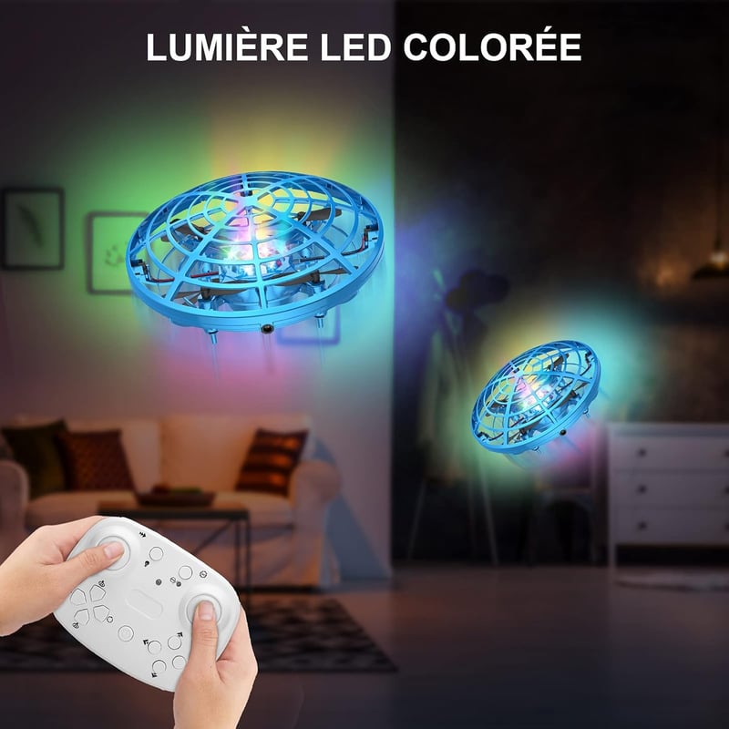 Kriogor Mini UFO Drón - 360° Forgás, LED, Infravörös Irányítás, Fiúknak és Lányoknak