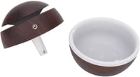 Akozon Gömb Alakú USB Párásító Diffúzor - Csendes Légtisztító Otthonra és Irodába - 130ml Tartály, Automata Kikapcsolás, Sötét Fa Mintázat 9