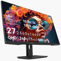 Prechen 27" 2K QHD Gamer Monitor 240Hz, 1ms, HDR400, 2560x1440P, FreeSync Premium Pro, Beépített Hangszórók, VESA Kompatibilis 1