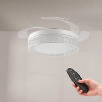 Stropný ventilátor Mimotec s bielym LED osvetlením 66 W a nastaviteľnou teplotou svetla (CCT) — chýba stropný montážny prvok (stav: pozri 2. obrázok) 1