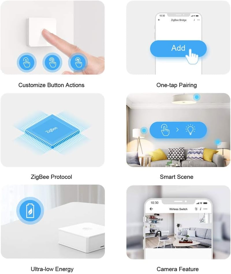 SONOFF SNZB-01 ZigBee okos kapcsoló, 2 db, eWeLink app-pal vezérelhető