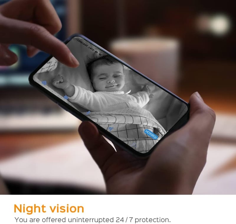 PANAMALAR 1080P WiFi IP Kamera - 350° Forgatható Beltéri Biztonsági Kamera Éjjellátóval, Kétirányú Hanggal, Alexa Támogatással Babafigyelésh