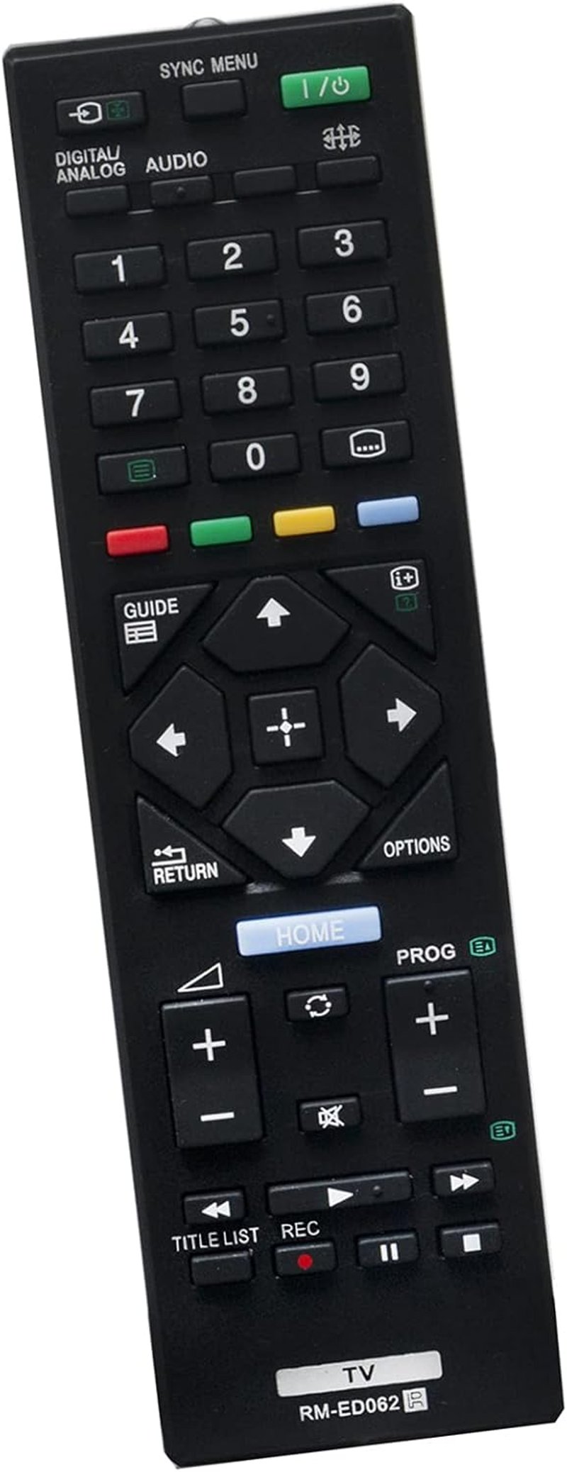 ALLIMITY RM-ED062 Távirányító Sony Bravia TV-hez - Kompatibilis KD-43XE7077, KDL-40R353B és más modellekkel - 10m Hatótávolság - Ergonomikus