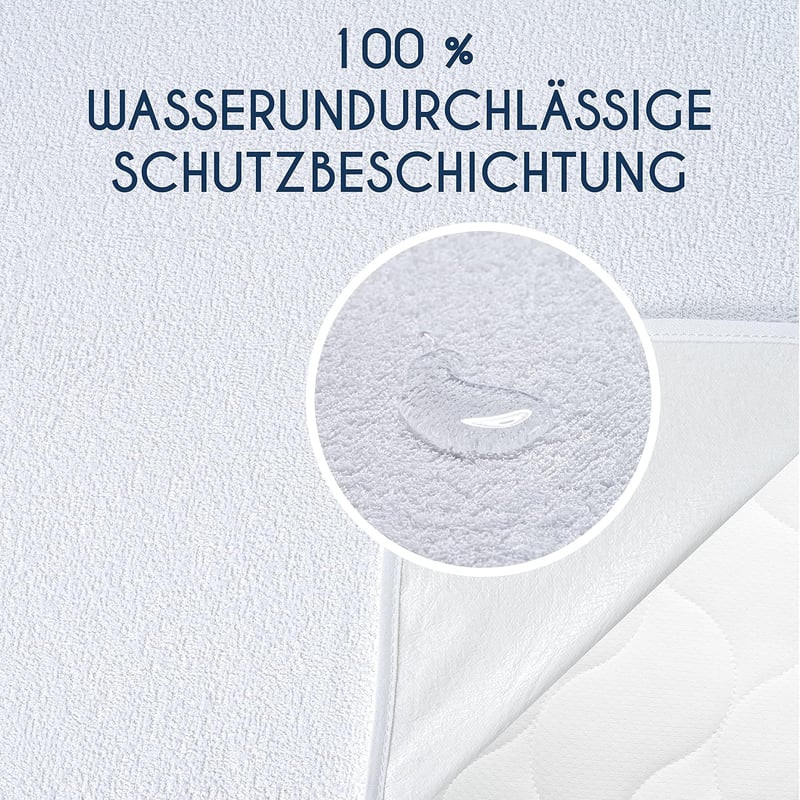 Dreamzie Matracvédő 160x200 cm Vízálló Pamut Polyester Légáteresztő Matractopper Oeko-Tex Tanúsítvánnyal EU Gyártás