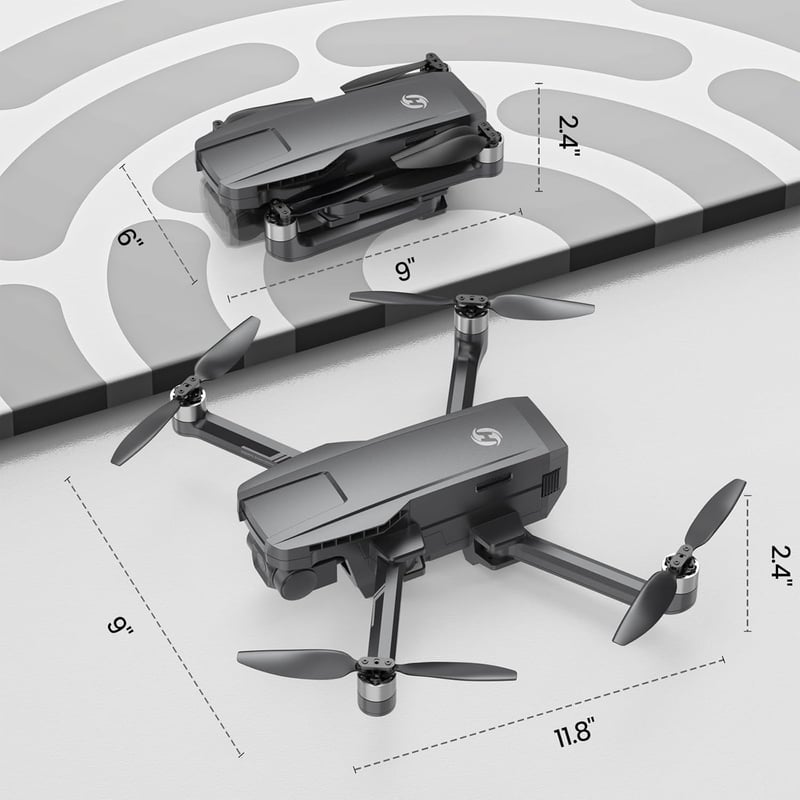 Holy Stone HS720G GPS Drón 4K Kamerával - 2-Tengelyes Gimbal, Beépített Remote ID, 5G WiFi, 120° Látószög, Okos Hazatérés, Kezdőknek és Prof