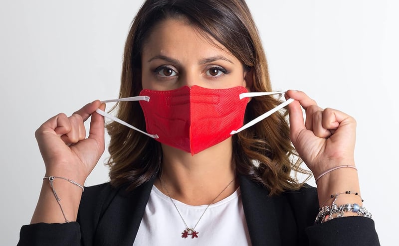 FFP2 Színes Vegyes Kis Méretű Orvosi Maszk, 4 Rétegű, CE Tanúsított