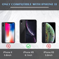iPhone XR Művészi Márvány Mintás Ütésálló Tok - Fehér 4