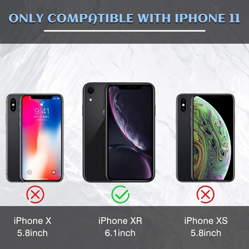 iPhone XR Művészi Márvány Mintás Ütésálló Tok - Fehér