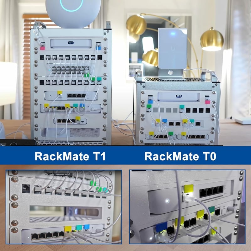 GeeekPi 4U Szerver Szekrény - 10" Rack Hálózati, Szerver és AV Eszközökhöz - DeskPi RackMate T0 Alumínium Ház Jó Szellőzéssel, Otthoni és Ir