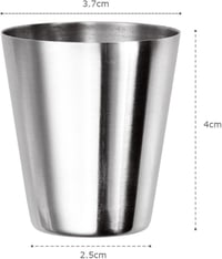 Anpro ezüst flaska szett 4 pohárral és tölcsérrel, 285ml - Újracsomagolt 3