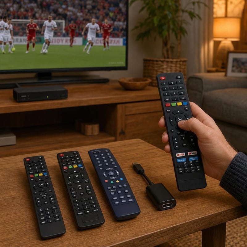 TV set za obnovu: 3x zamjenski daljinski + DP-HDMI adapter