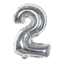Uxcell Ezüst 2-es Szám Fólia Lufi Esküvőre és Születésnapra 1