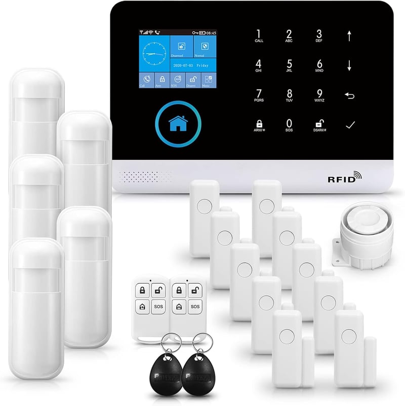 PGST 21 részes WiFi okos riasztórendszer - Alexa-kompatibilis, bővíthető, lakás, garázs, lakóautó védelemre